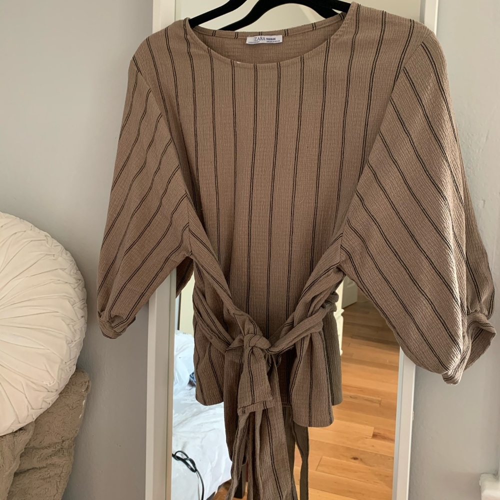 Wrap-tie Zara blouse